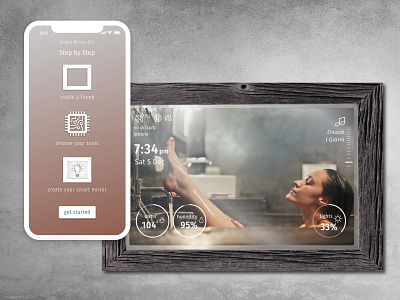 Day 25 - Smart Mirror 100 days of ui app daily 100 daily 100 challenge daily ui design design app device mockup presentation sketch smart mirror ui ux challenge