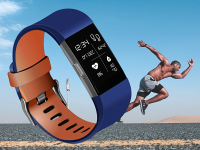 Runner uses smartwatch sport and health apps. Fitness tracker, activity  band, health monitor and wrist-worn device concept on white background.  flat vector modern illustration 11427300 Vector Art at Vecteezy