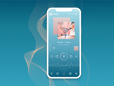 Day 51 - Spotify app 100 days of ui app app design daily 100 daily 100 challenge daily ui design design app designapp device mockup music app presentation sketch spotify spotify app ui ux challenge