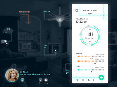 Day 75 - Smart Home Assistant app 100 days of ui app app design daily 100 daily 100 challenge daily ui design design app designapp home assistant home assistant app presentation sketch smart assistant smart home smart home app ui ux challenge