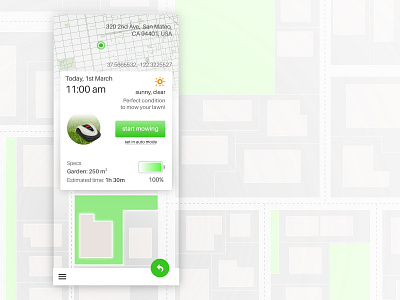 Day 77 - Smart Lawnmower app 100 days of ui app app design daily 100 daily 100 challenge daily ui design design app designapp lawnmower sketch smart app ui ux challenge