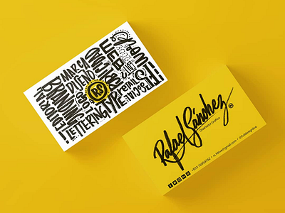 Business card / Rafael Sanchez ▪ Graphic designer branding design freelance handscript handtype lettering work