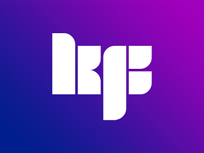 Leafy KF blue gradient purple wordmark