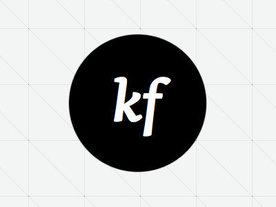 KF Wordmark (serif) black and white dot logo skolar wordmark