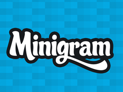 Minigram (previous concept) blue candyscript minigram mosaic pixels