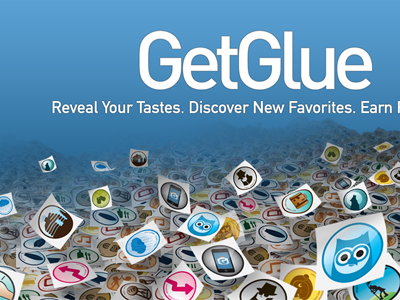 Getglue Promo blue dropshadow floating getglue glue stickers