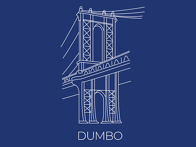 DUMBO brooklyn design flat nyc vector