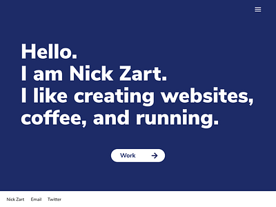 Current Homepage branding typography