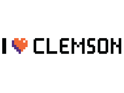 Bit Clemson design typography vector