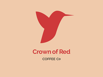 Crown of Red branding design flat icon logo typography vector