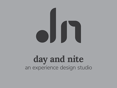 day and nite branding design flat logo typography