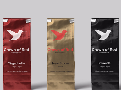Crown of Red Bags branding coffee design logo typography
