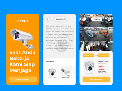 ORENT App design mobile ui ux