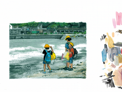 Watercolor Travel Diary 2018 japan travel watercolor