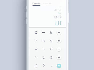 Calculator calculator dailyui 004 mobile app
