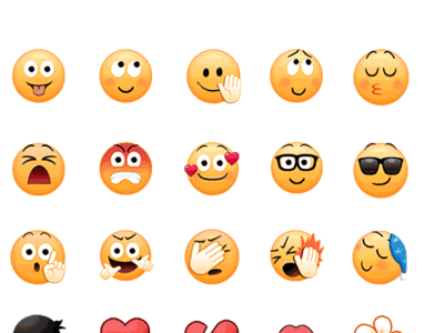 Emoji sets for HelloPop by Jiyoun Lee-Lodge on Dribbble