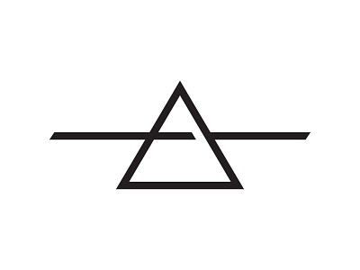 A a iceberg line logo mountain prism