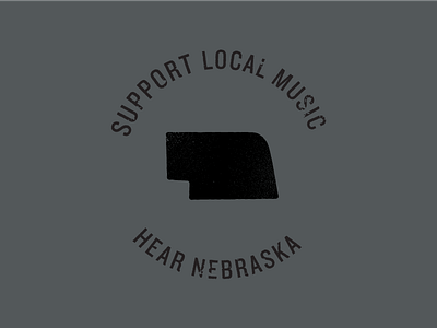 Shirt Design: Support Local Music hipster indie local music nebraska support typography