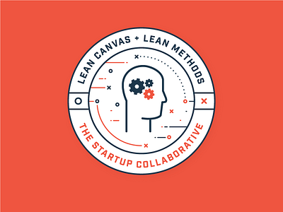 The Startup Collaborative: lvl 2 Lean Canvas + Lean Methods badge button collaborative lean canvas lean methods marketing planning startup sticker strategy the startup collaborative thinking