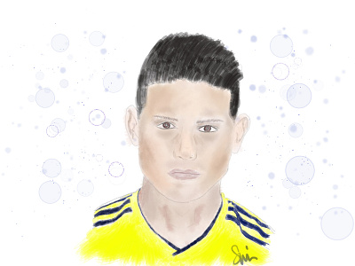 James Rodriguez art football footballer illustration james portrait rodriguez