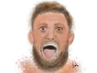 Notorious art beard conor mcgregor illustration mma portrait the notorious