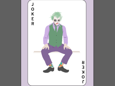 Joker playing card batman comic comic art dc comics illustration joker