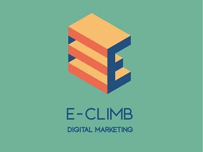 E Climb Digital Marketing concept brand logo brand brand and identity branding design digital marketing isometric logo type typography ui ux
