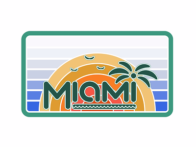 Miami badge badge designer logo miami poster travel tshirt