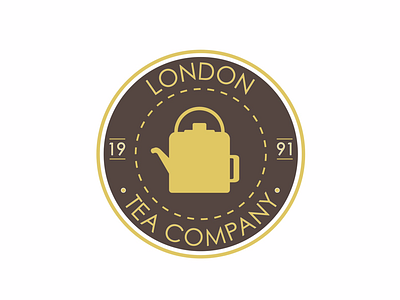 London Tea Company branding concept badge badge design brand brand and identity icon logo logo design london tea
