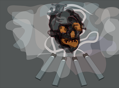 Anti-Vape Comittee design illustration illustrator skull vaping vector