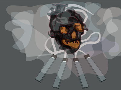 Anti-Vape Comittee design illustration illustrator skull vaping vector