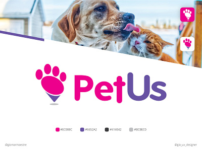PetUs branding design branding design identity lettering logo typography ux vector