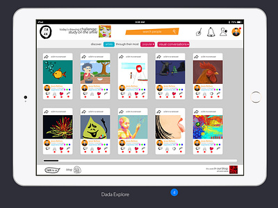 App iPad - Dada feed app branding design identity ui ux