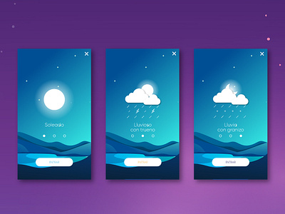 UX / UI design App Weather - Weather splash app branding design icon identity illustration ui ux vector