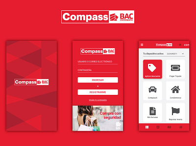 App Compass BAC app branding design identity logo ui ux vector web website