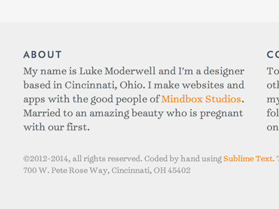 Type Experiment experiment footer portfolio type