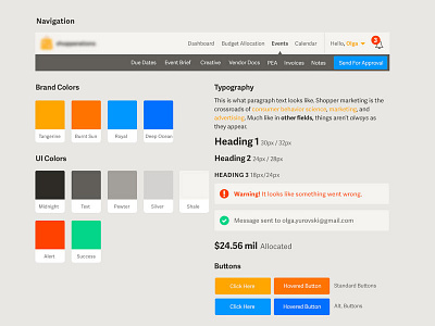 Early Style Exploration colors data mystery style guide tables ui