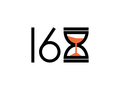 168 168 branding hour glass identity lettering line logo time