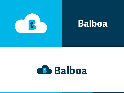 It's in the cloud... balboa blue branding cloud identity key logo