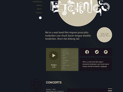 Etchings band circles simple website