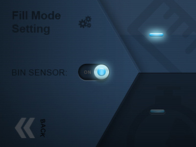 Mode Setting app blue flat geometry interface lights minimal setting texture toggle ui ux