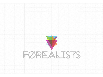 Forealists Grid colors flat geometry graphic grid logo paper pattern triangle