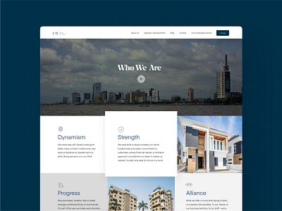 CWRE About us Page about page design landing page real estate typography ui web