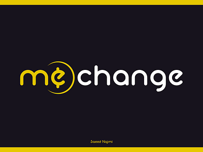 mechange logo design 2d art dwsign flat illustrator logo logo design logo designs logos logotype text type typo typography ui vector yellow