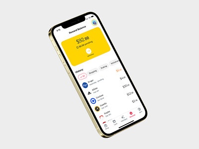 Gold Member bank banking branding crypto crypto currency dashboard design feed finance fintech minimal transaction transactions ui