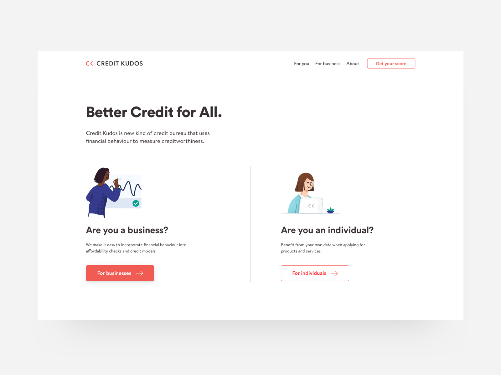 Credit Kudos by Ollie on Dribbble