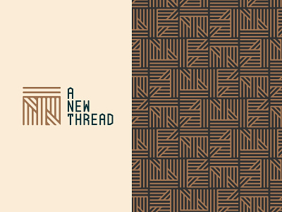 A New Thread - Logo Option 1 branding identity design logo pattern thread weave