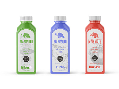 Mammoth Garden Bottles agriculture bottle label branding design grow product label design label packaging