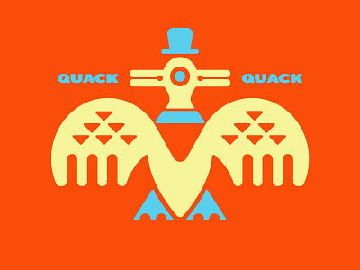 Quack Quack brand branding duck icon duck logo identity logo logo design logo designer mark quack wings