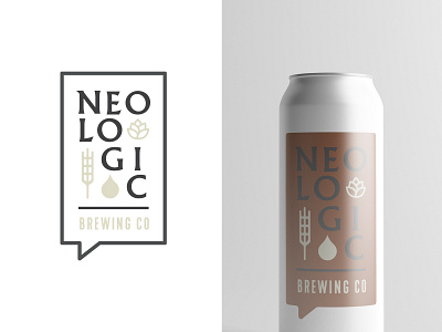 Neologic Brewing (Option 3) beer branding beer can design beer label beer logo branding design identity identity branding label design